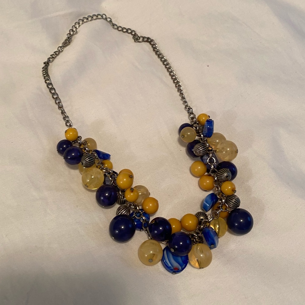 Multi colored bead necklace
